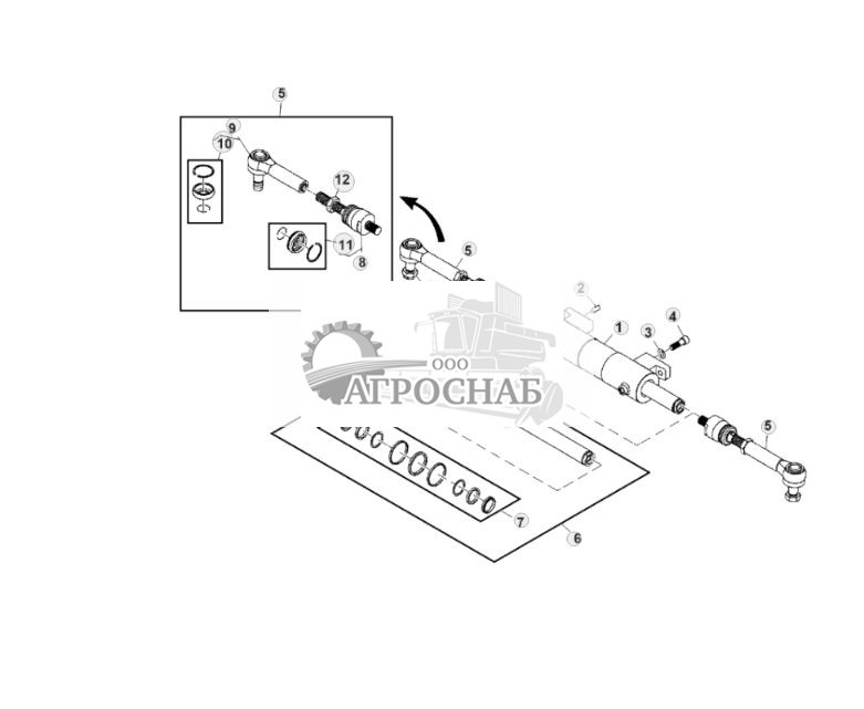 Рулевая тяга заднего моста для тяжелых условий эксплуатации, 4WD - ST867124 11.jpg